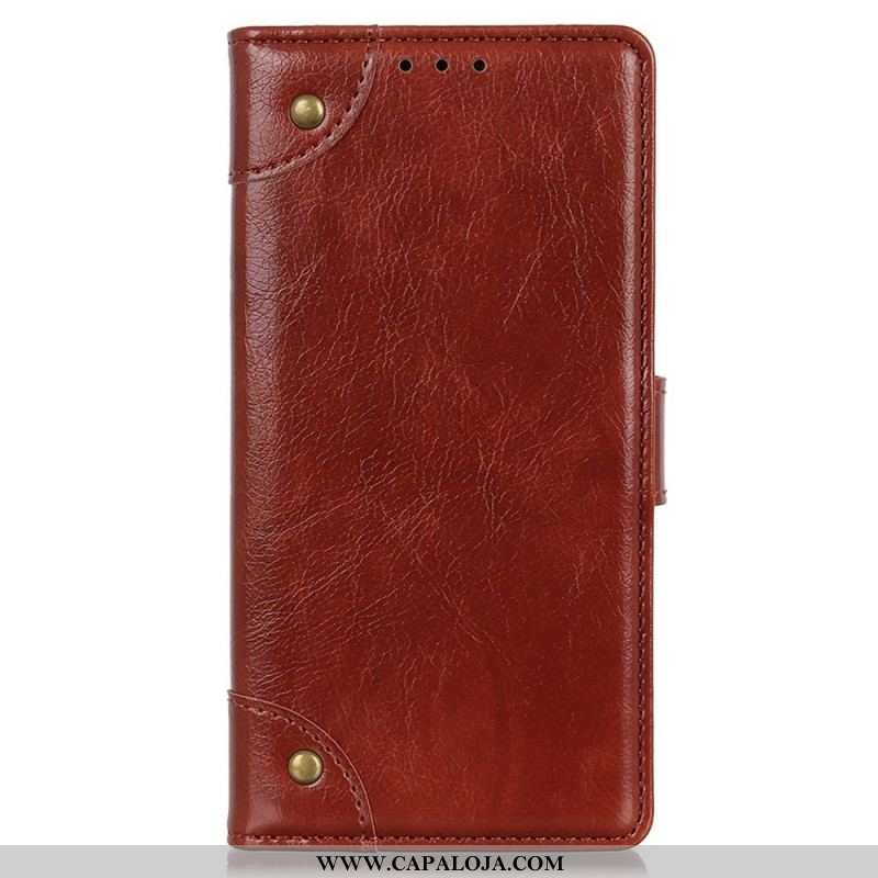 Capa Flip Para Samsung Galaxy M23 5G Couro Napa Vintage