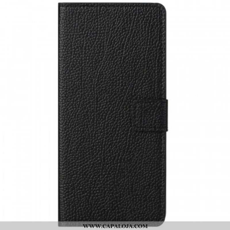 Capa Flip Para Samsung Galaxy M23 5G Lichia Textura De Couro