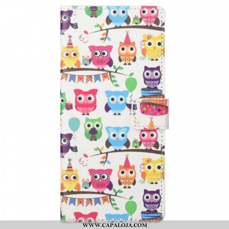 Capa Flip Para Samsung Galaxy M23 5G Tribo Coruja