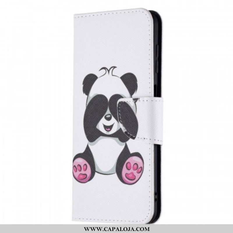 Capa Flip Para Samsung Galaxy M32 Panda Divertido