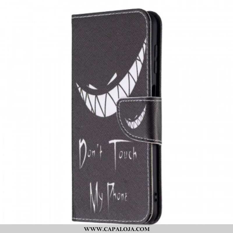 Capa Flip Para Samsung Galaxy M32 Telefone Do Diabo