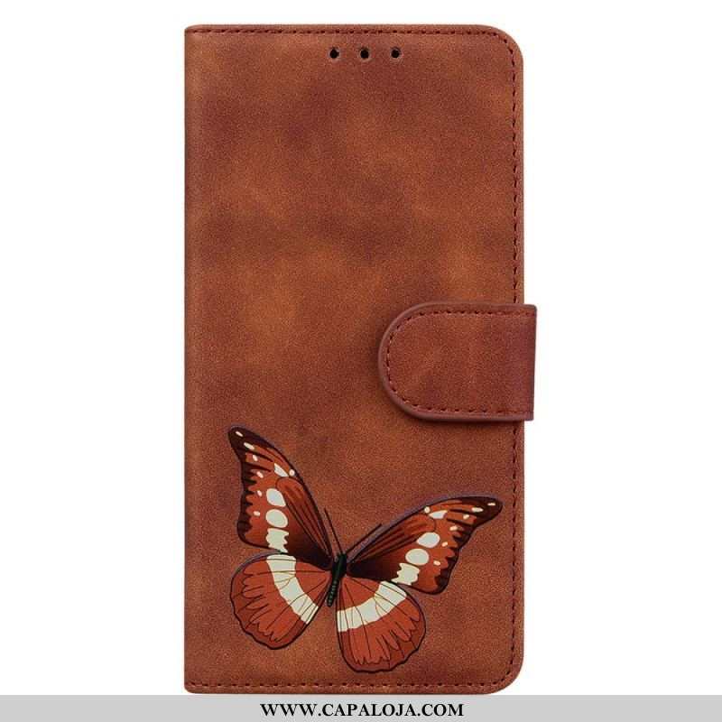 Capa Flip Para Samsung Galaxy M33 5G Borboleta