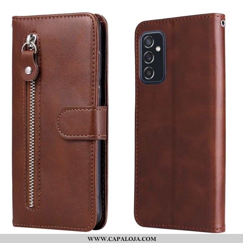 Capa Flip Para Samsung Galaxy M52 5G Zíper