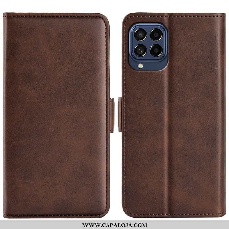 Capa Flip Para Samsung Galaxy M53 5G De Couro Aba Dupla