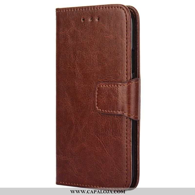 Capa Flip Para Samsung Galaxy M53 5G Efeito Couro Vintage