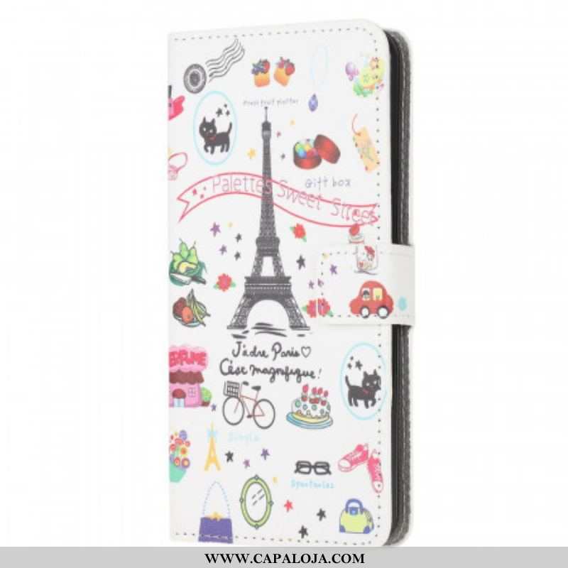 Capa Flip Para Samsung Galaxy M53 5G Eu Gosto De Paris