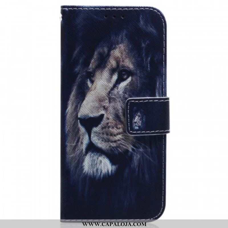 Capa Flip Para Samsung Galaxy M53 5G Leão Sonhador