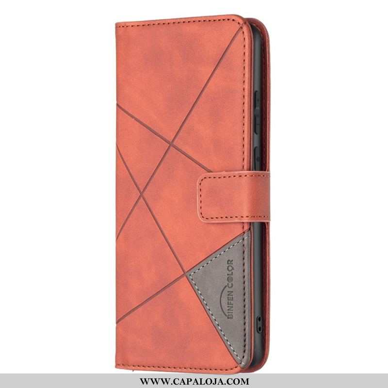 Capa Flip Para Samsung Galaxy M53 5G Triângulos De Cores Binfen