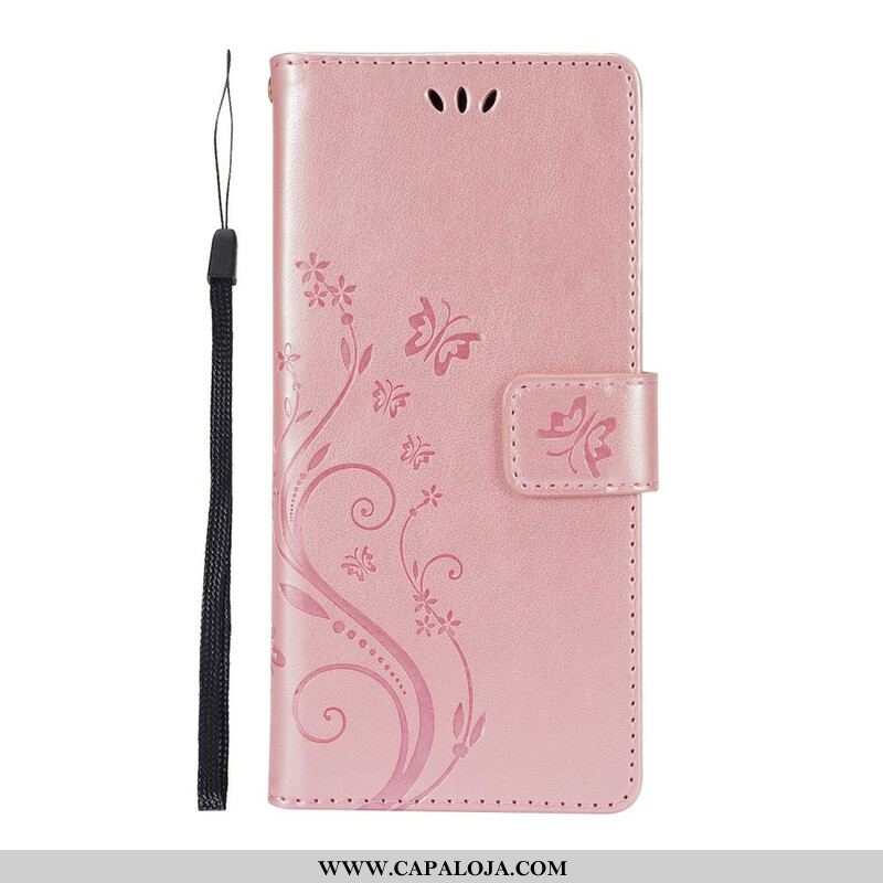 Capa Flip Para Samsung Galaxy S21 5G Borboletas Ao Vento