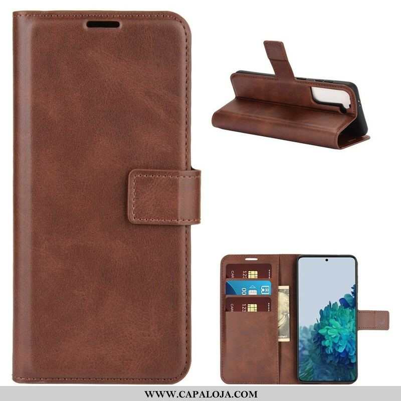 Capa Flip Para Samsung Galaxy S21 5G Couro Sintético Fino