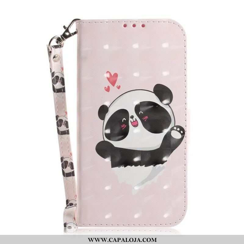 Capa Flip Para Samsung Galaxy S21 5G De Cordão Strappy Panda