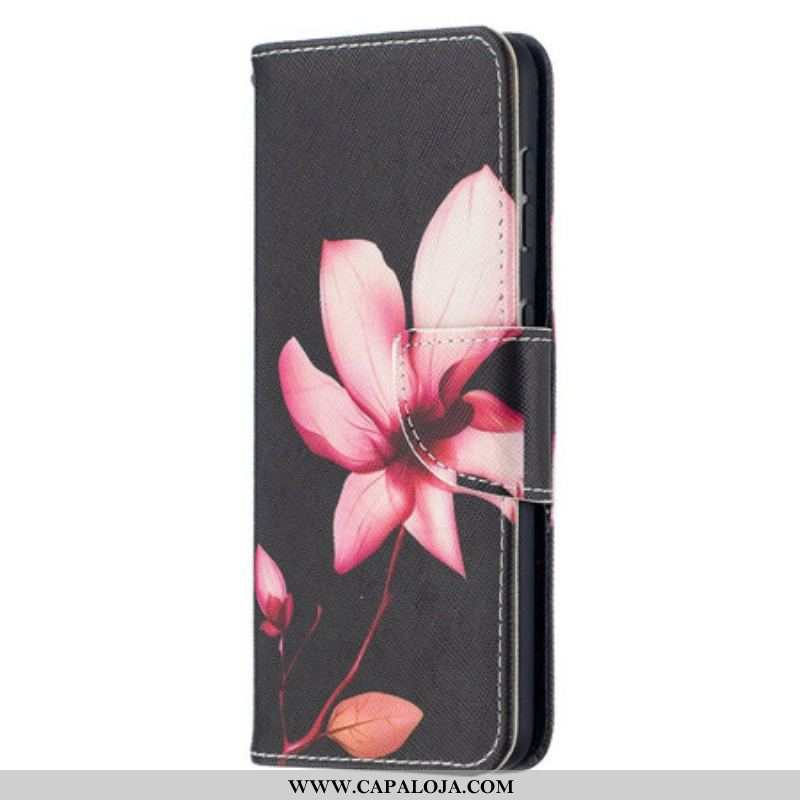 Capa Flip Para Samsung Galaxy S21 5G Flor Rosa