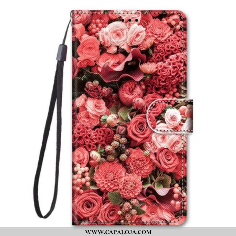 Capa Flip Para Samsung Galaxy S21 5G Romance Floral