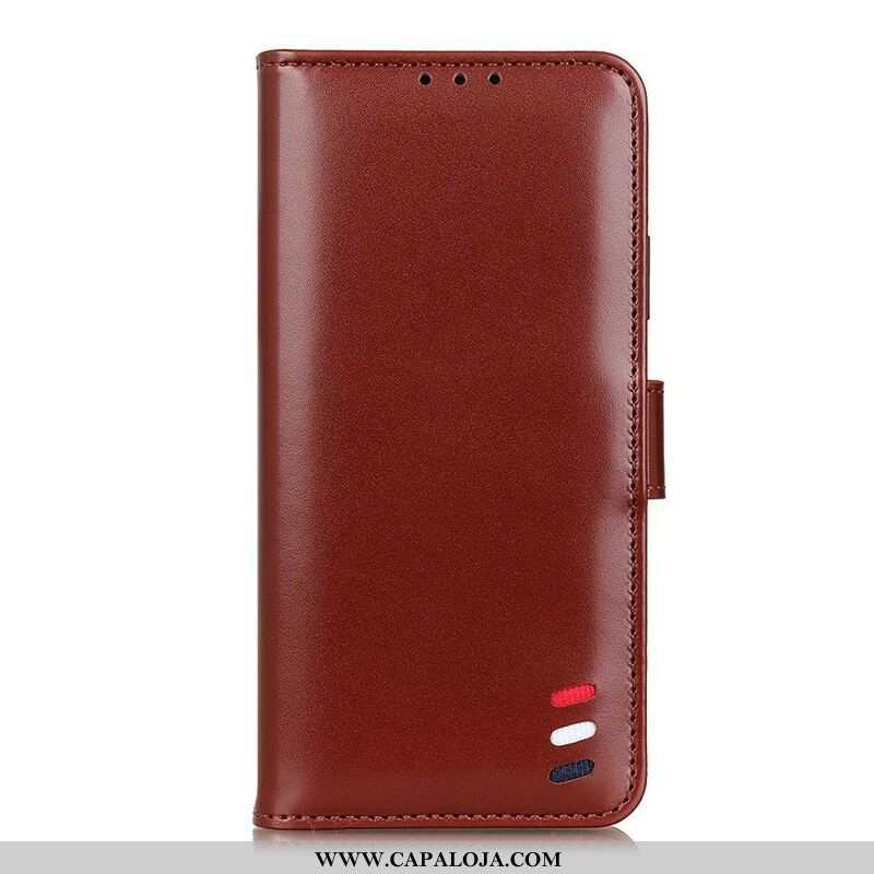 Capa Flip Para Samsung Galaxy S21 FE Efeito Couro Tricolor