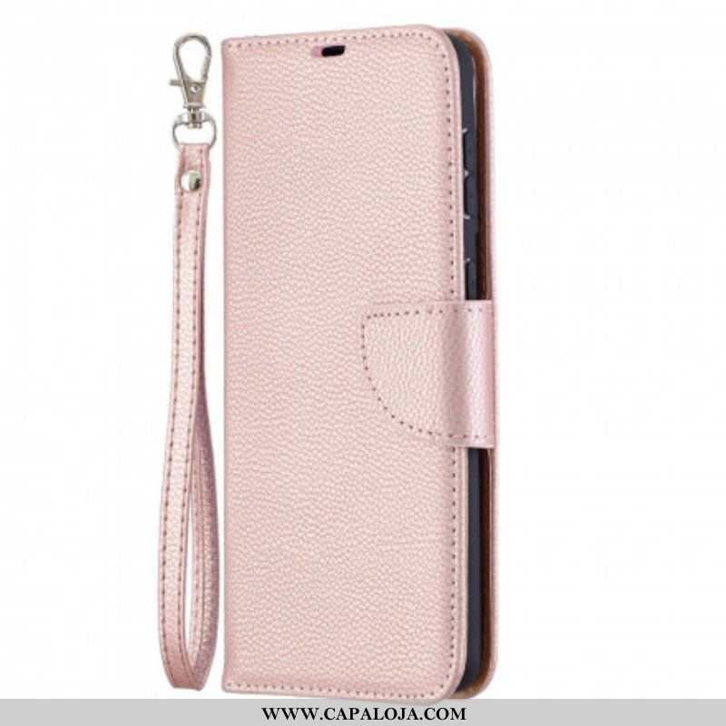 Capa Flip Para Samsung Galaxy S21 Plus 5G De Couro Lichia Rabat Oblíqua