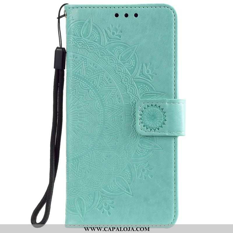 Capa Flip Para Samsung Galaxy S21 Plus 5G Mandala Do Sol