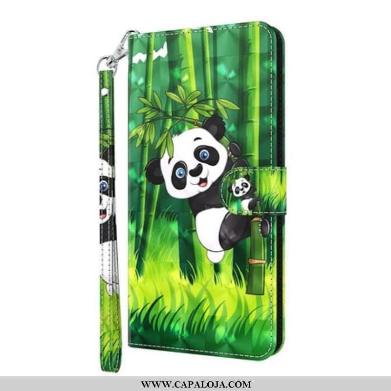 Capa Flip Para Samsung Galaxy S21 Plus 5G Panda E Bambu