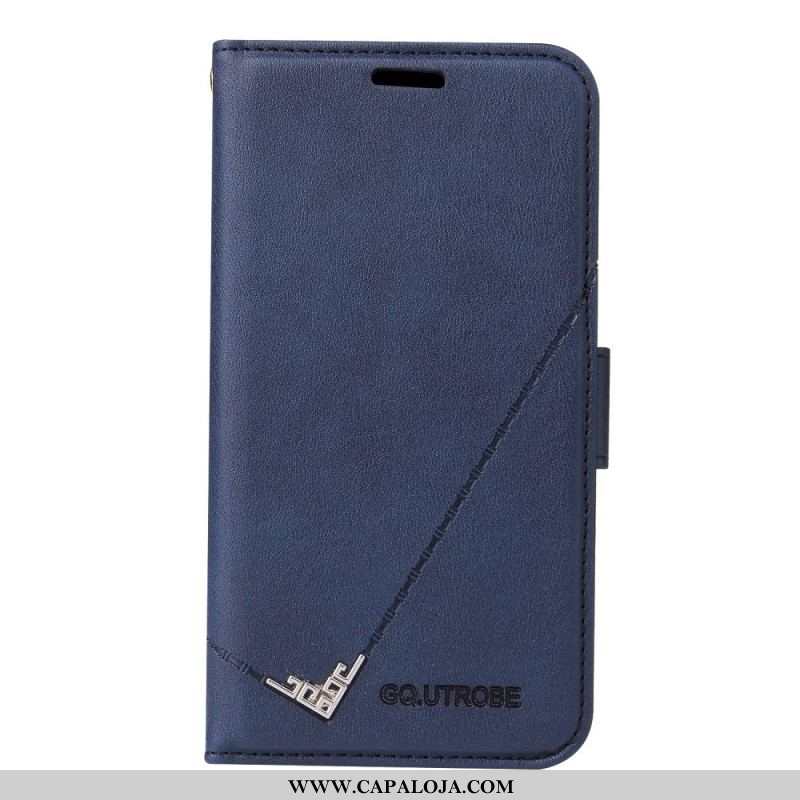 Capa Flip Para Samsung Galaxy S22 5G Couro Sintético Gq.utrobe