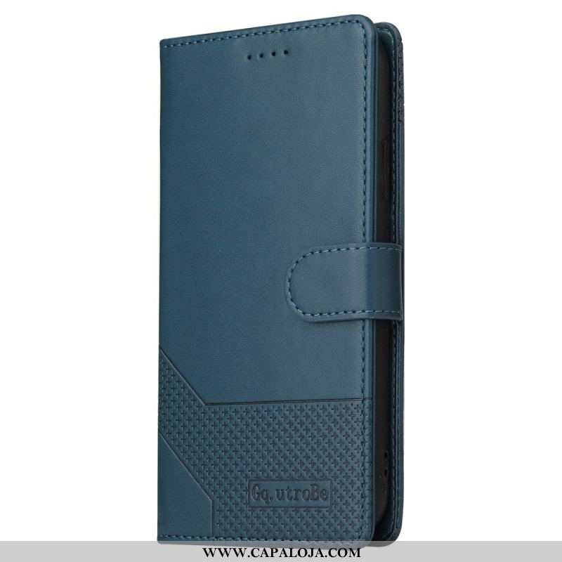 Capa Flip Para Samsung Galaxy S22 5G Efeito Couro Gq.utrobe