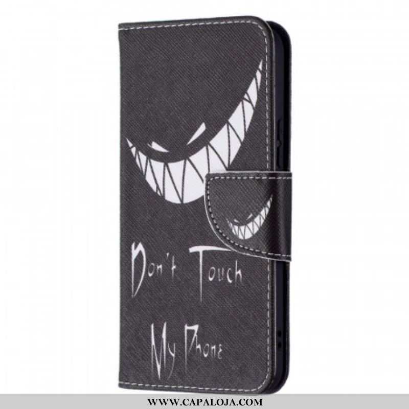 Capa Flip Para Samsung Galaxy S22 5G Telefone Do Diabo