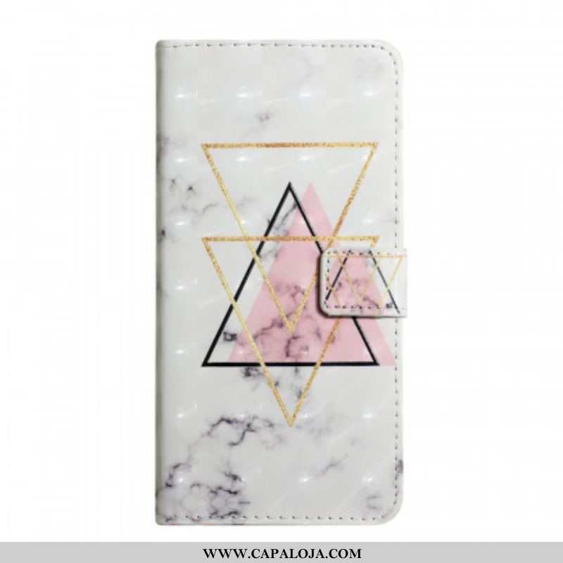 Capa Flip Para Samsung Galaxy S22 5G Triângulo De Lantejoulas