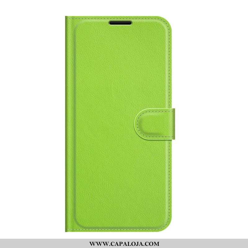 Capa Flip Para Samsung Galaxy S22 Plus 5G Clássico Efeito Couro Lichia