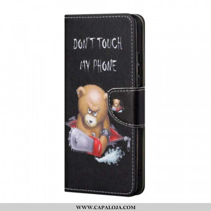 Capa Flip Para Samsung Galaxy S22 Plus 5G Urso Perigoso