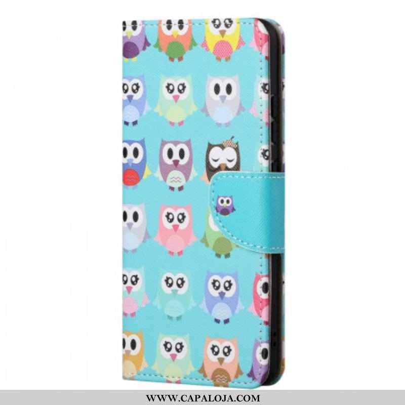 Capa Flip Para Samsung Galaxy S22 Ultra 5G Corujas