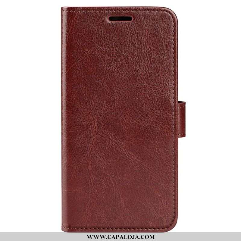 Capa Flip Para Samsung Galaxy S23 5G Efeito Couro Vintage