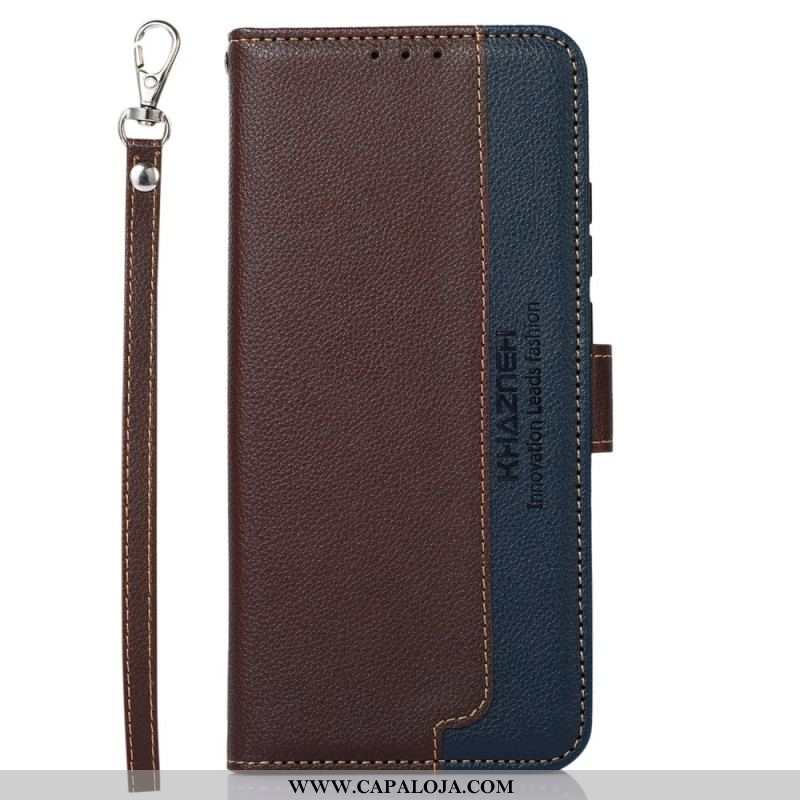 Capa Flip Para Samsung Galaxy S23 5G Estilo Lichia Rfid Khazneh