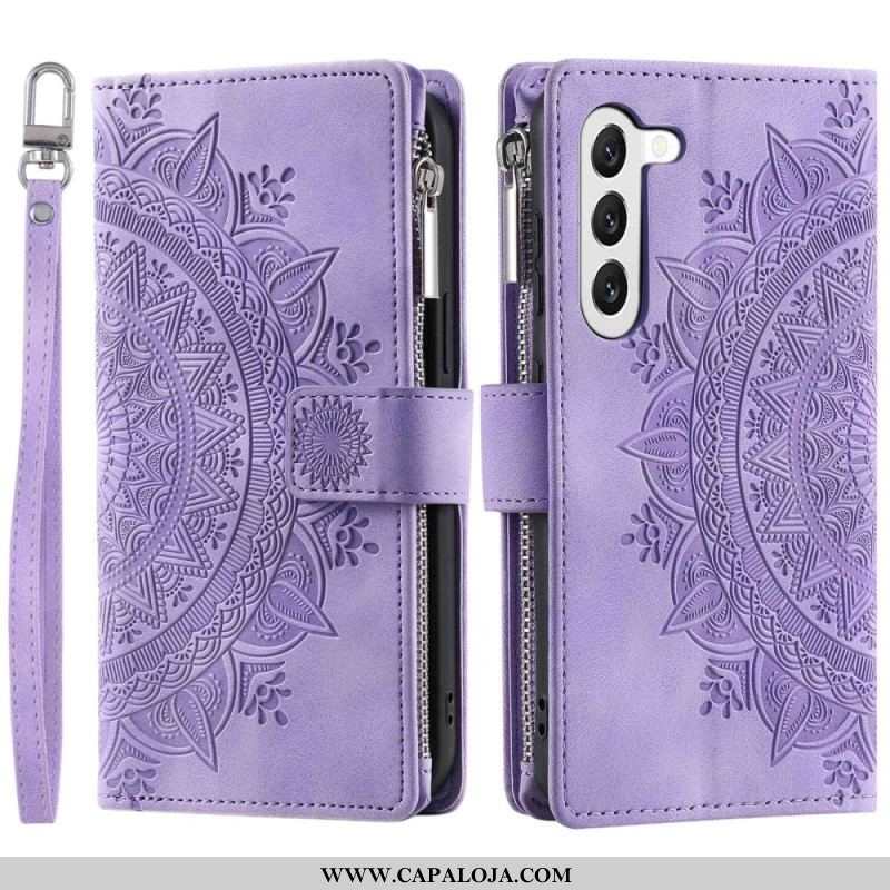 Capa Flip Para Samsung Galaxy S23 5G Mandala Multifuncional