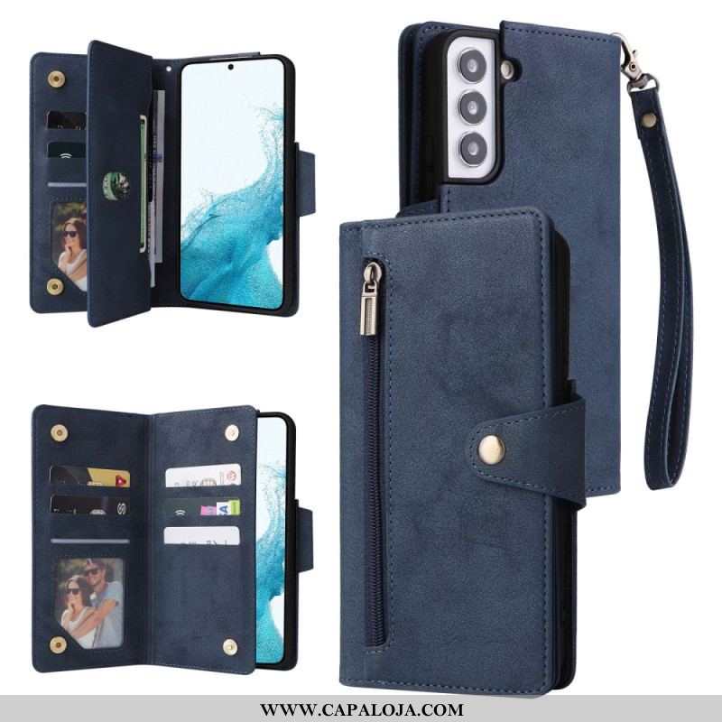 Capa Flip Para Samsung Galaxy S23 5G Multi-cartões E Carteira