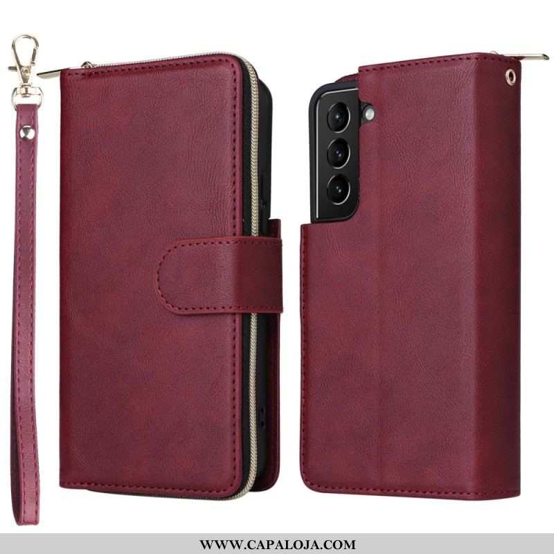 Capa Flip Para Samsung Galaxy S23 5G Porta-moedas 9 Porta-cartões