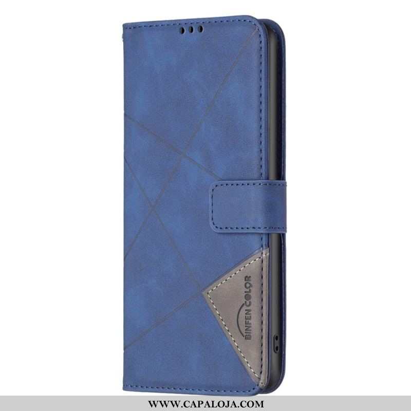 Capa Flip Para Samsung Galaxy S23 5G Triângulos De Cores Binfen