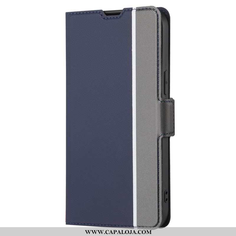 Capa Flip Para Samsung Galaxy S23 Plus 5G Bicolor Ultra Fino