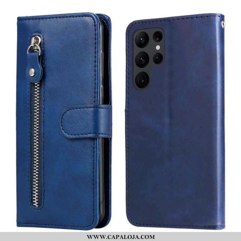 Capa Flip Para Samsung Galaxy S23 Ultra 5G Carteira