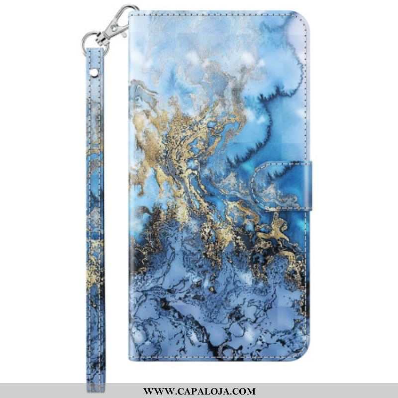 Capa Flip Para Samsung Galaxy S23 Ultra 5G De Cordão Strap Art