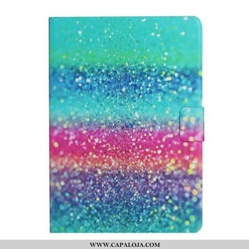 Capa Flip Para Samsung Galaxy Tab A7 Lite Desenho De Lantejoulas