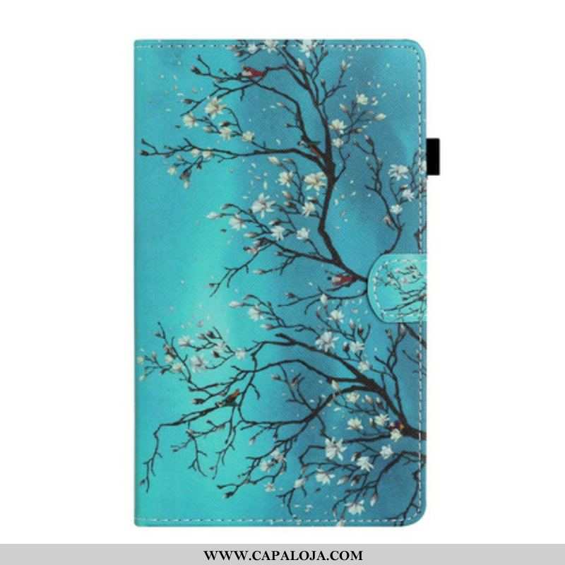 Capa Flip Para Samsung Galaxy Tab A7 Lite Ramos Floridos