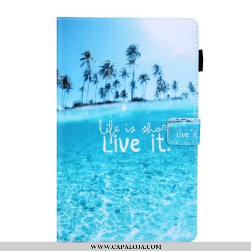 Capa Flip Para Samsung Galaxy Tab A7 Lite Viva Isso