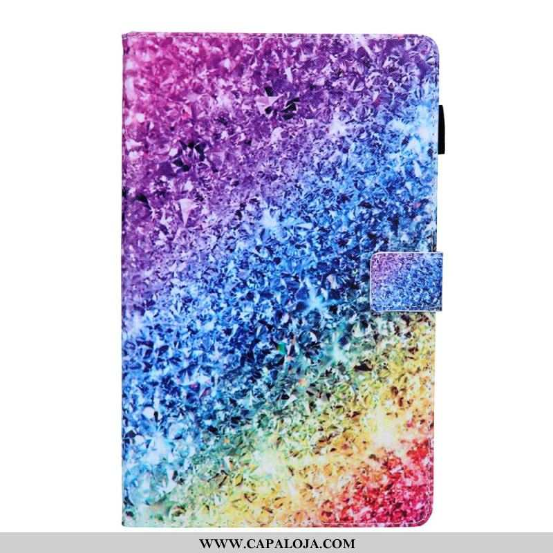 Capa Flip Para Samsung Galaxy Tab A8 (2021) Lantejoulas Brilhantes