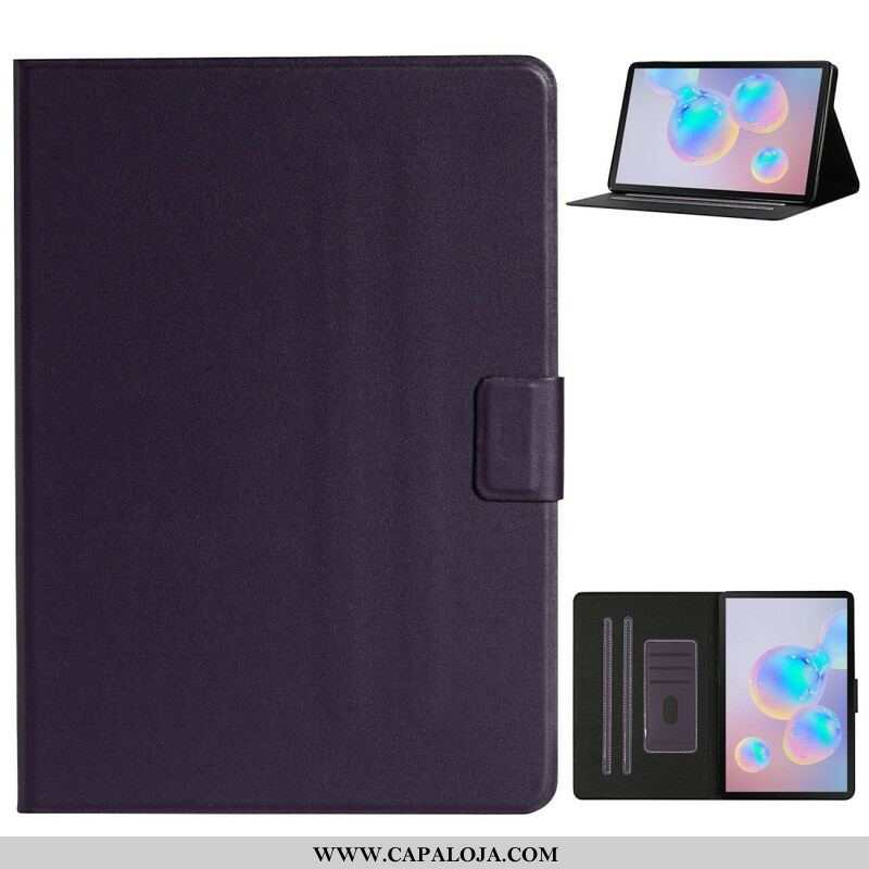 Capa Flip Para Samsung Galaxy Tab S8 / Tab S7 Couro Falso Clássico