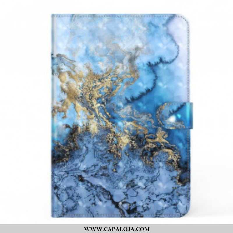 Capa Flip Para Samsung Galaxy Tab S8 / Tab S7 Couro Sintético Mar