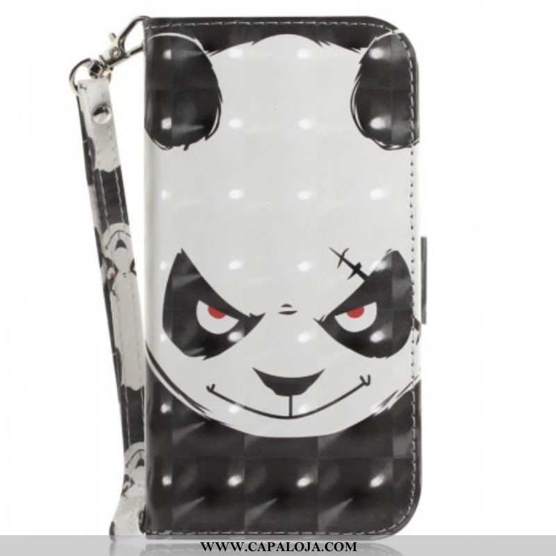 Capa Flip Para Sony Xperia 1 IV De Cordão Strappy Panda