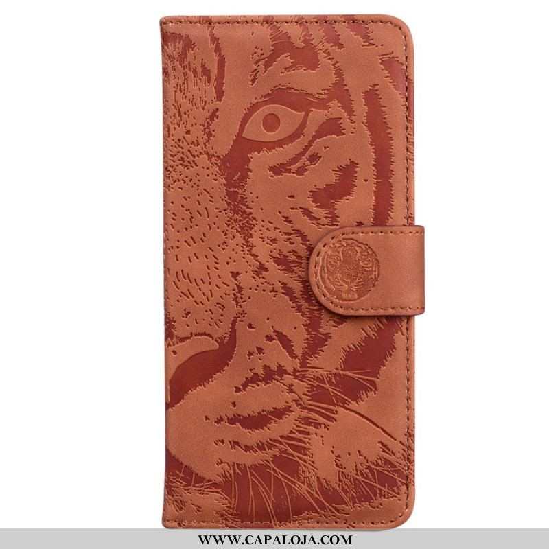 Capa Flip Para Sony Xperia 1 IV Estampa De Tigre