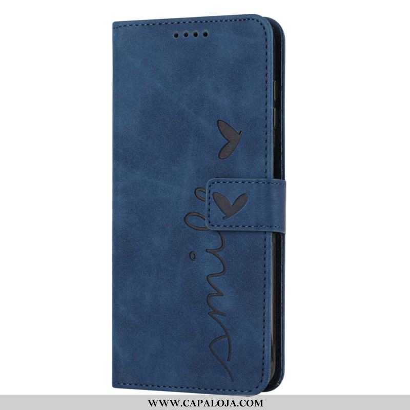 Capa Flip Para Sony Xperia 1 IV Sorria Com Cordão