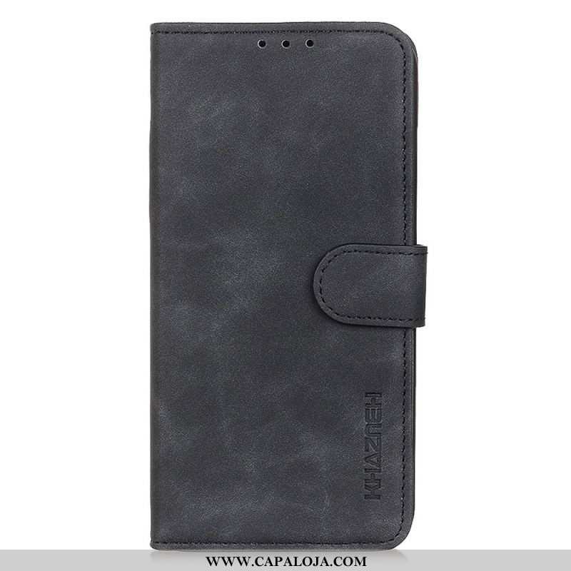 Capa Flip Para Sony Xperia 10 IV Efeito Couro Vintage Khazneh