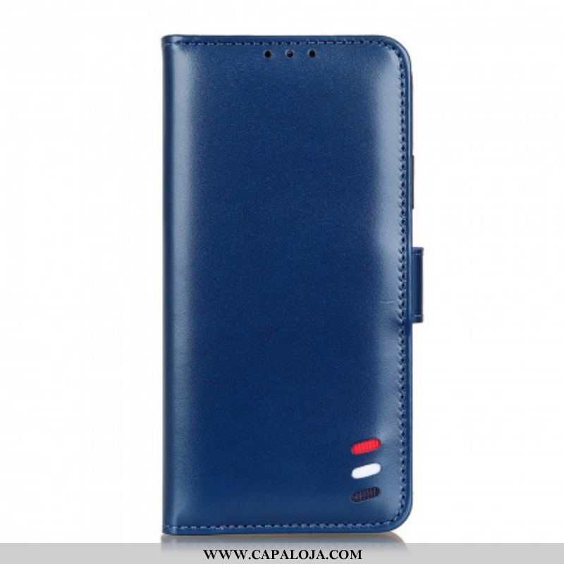 Capa Flip Para Sony Xperia 5 III Efeito Couro Tricolor