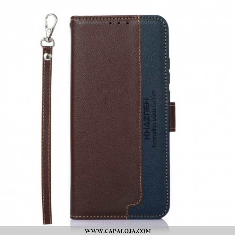 Capa Flip Para Sony Xperia 5 III Estilo Lichia Rfid Khazneh