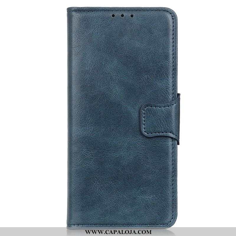 Capa Flip Para Sony Xperia 5 IV Fecho De Couro Estilo Reversível